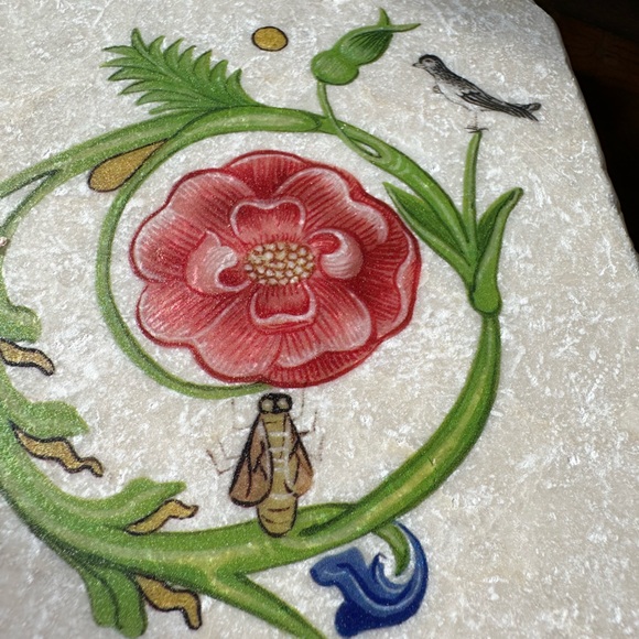 Set of 4 Unique & Gorgeous Gutenberg Museum Marble Tiles Coasters/Decorative Art - Picture 7 of 9